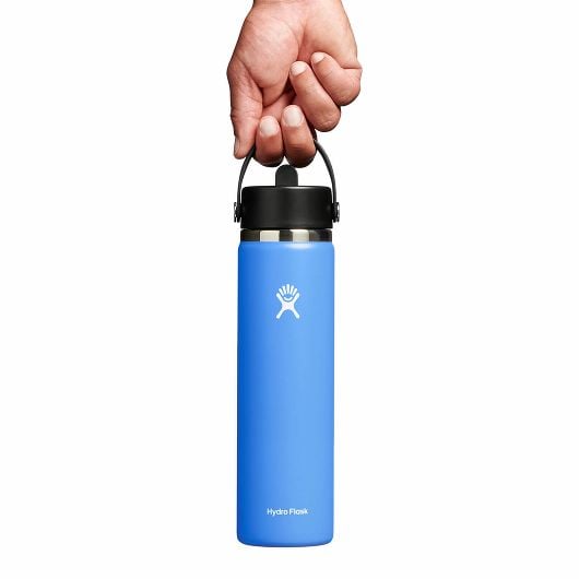 Hydro Flask Wide Flex Straw Cap Breite Thermosflasche mit Mundstück 24 OZ, kaskade