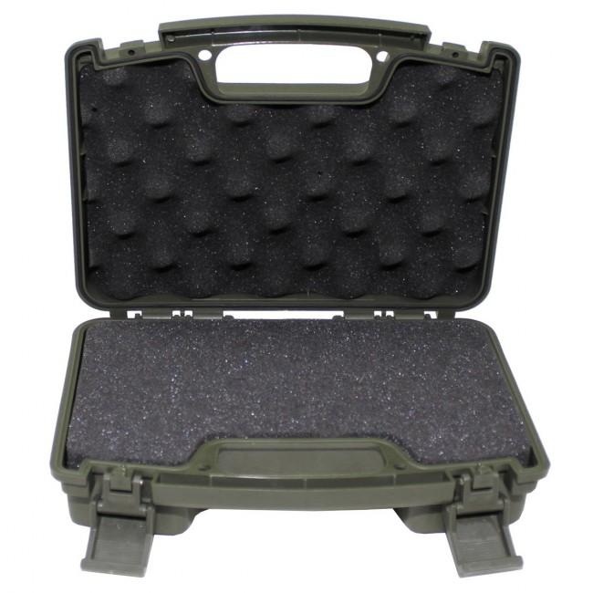 MFH klein abschließbar pistolenkoffer kunststoff 26x20,5x7,5 cm, olivgrün