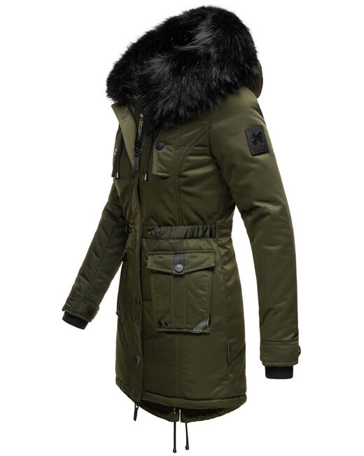 Navahoo Luluna Princess damen Winterjacke mit Kapuze, oliv