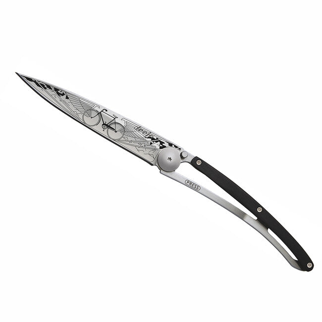 Deejo Tattoo Schließmesser ebony wood Bicykle