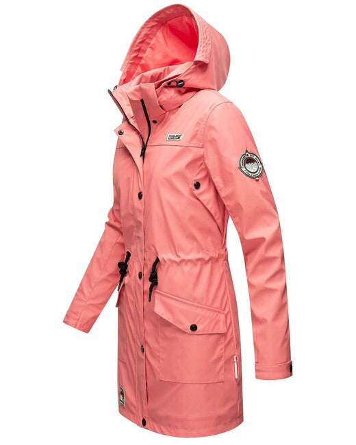 Navahoo Deike damen Winter Regenjacke mit Kapuze, rose coral