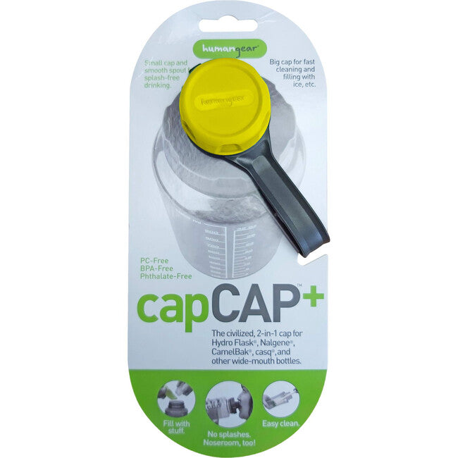 Humangear capCAP+ flaschendeckel für 5,3 cm durchmesser, gelb