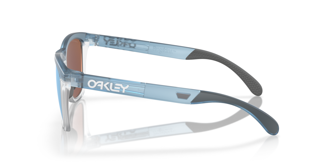 Oakley FROGSKINS RANGE mit Rahmen Trans Stonewash/Clear und mit Dias Prizm Deep Water Polarized 55