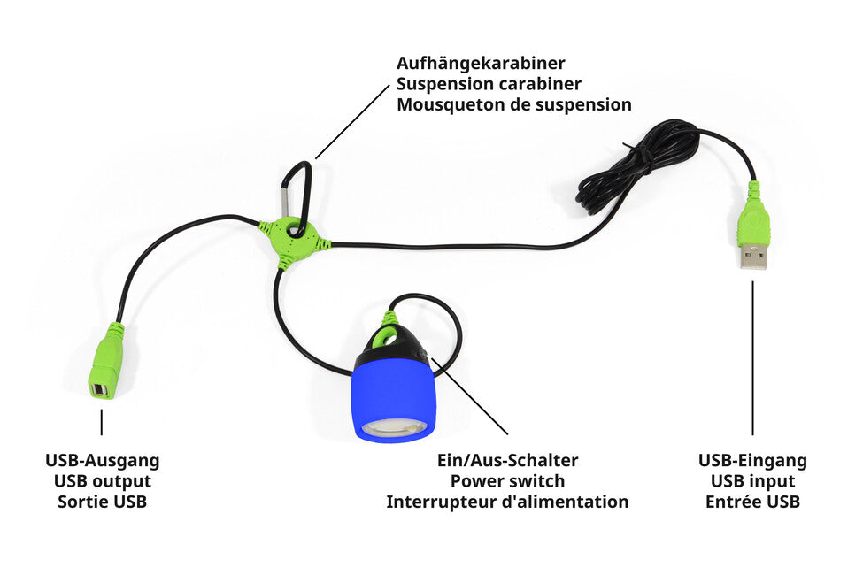 Origin Outdoors Anschließbare Connectable LED-Lampe 200 Lumen warmweiß blau