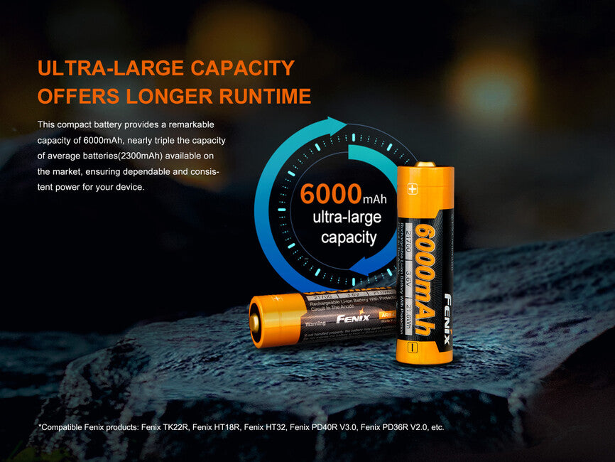 Fenix 21700 wiederaufladbare Batterie 6000 mAh Li-Ion