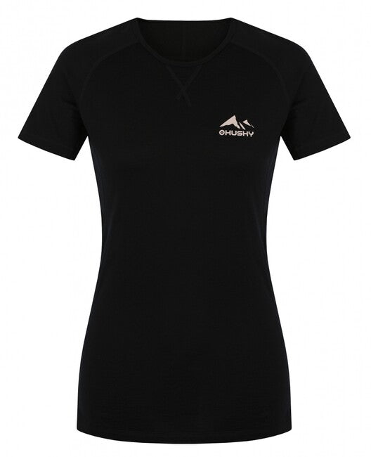 HUSKY Mersa damen thermo T-shirt mit kurzen ärmeln, schwarz
