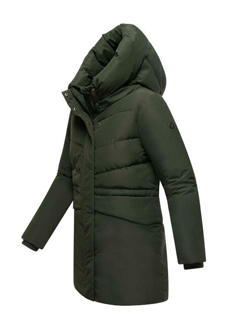Marikoo Delilah16 damen Winterjacke mit Kapuze, dunkeloliv
