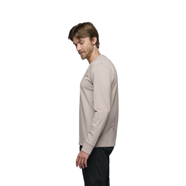 Black Diamond Heritage Wordmark herren langarm-T-shirt, blass lila
