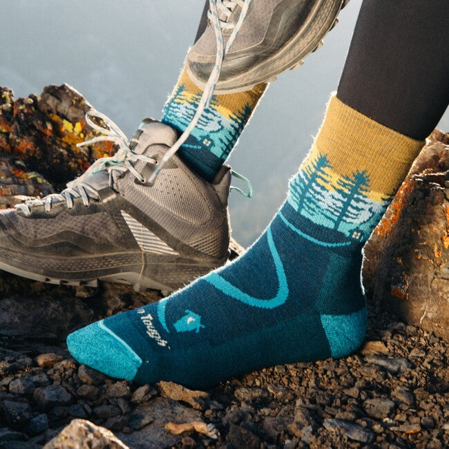 Darn Tough Northwoods Micro Crew socken medium light mit Kissen, Dark Teal