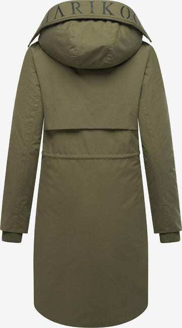 Marikoo Anoukaa damen winterjacke mit kapuze, olivgrün