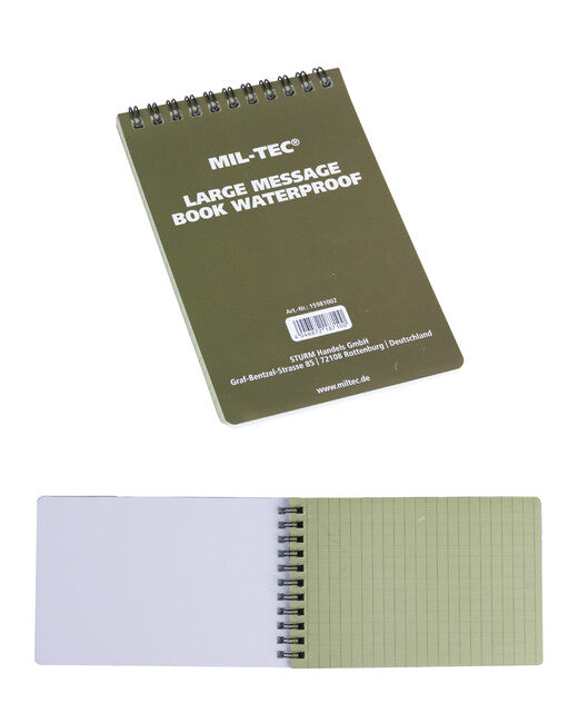 Mil-Tec Notizbuch groß wasserdicht