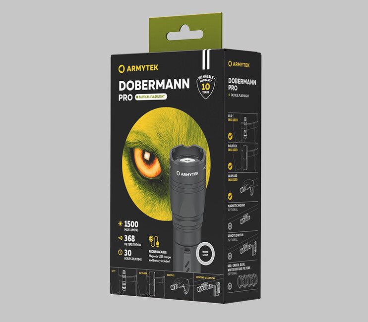 ArmyTek Dobermann Pro taschenlampe 1400 lm Batterieleistung 114 g White