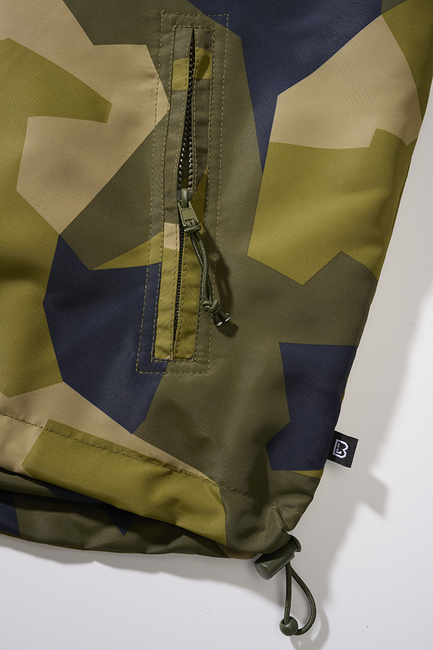 Brandit Frontzip Windbreaker Jacket, Swedish Camo