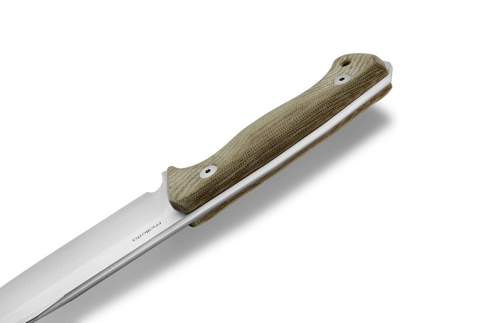 Lionsteel Langer Dolch mit Micarta Griff T6 CVG CPM 3V grünes Segeltuch