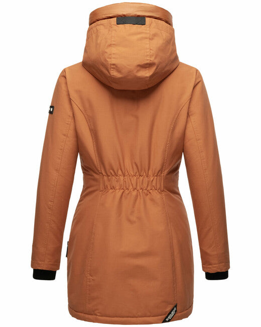 Navahoo Blizzardstorm damen Winterjacke mit Kapuze, zimt
