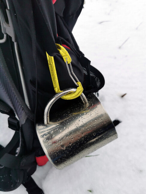 Origin Outdoors Olivgrüne Karabinerclips zur Befestigung von Ausrüstung und Equipment 2 Stück
