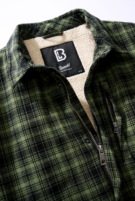 Brandit Classic Sherpa Jacke, oliv-schwarz
