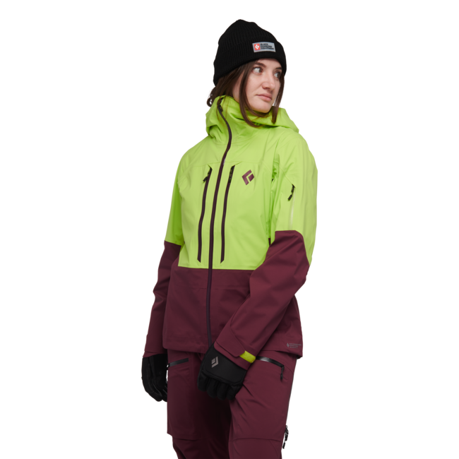 Black Diamond Recon LT Stretch Shell damen-Skijacke, Aloe-Brombeere