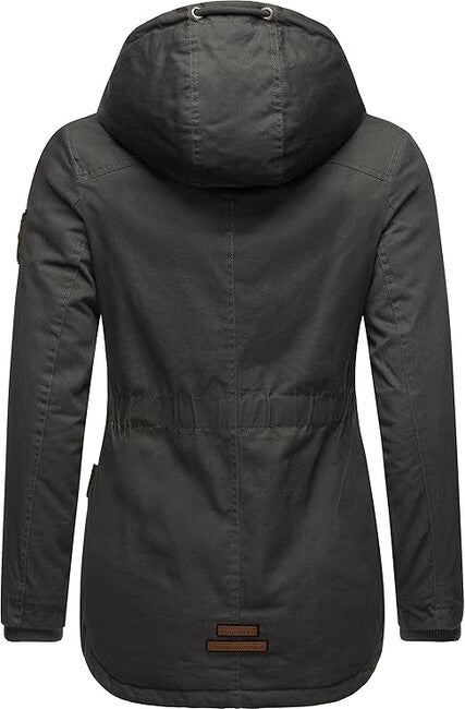 Marikoo Bikoo damen Winterjacke mit Kapuze, anthrazit