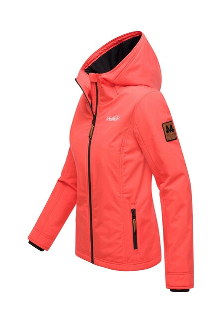 Marikoo BROMBEERE damen-übergangsjacke mit kapuze, coral pink
