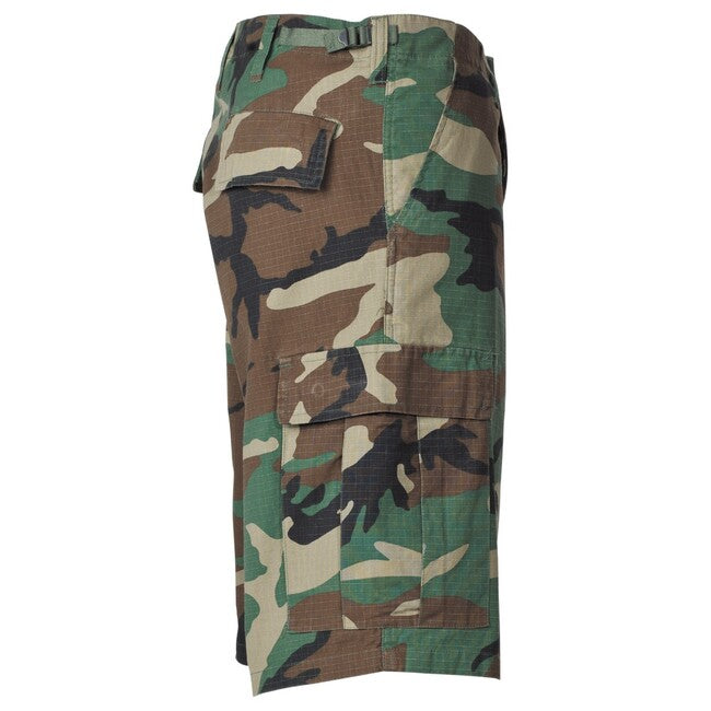 MFH BDU Αμερικανικό Σορτς Rip stop, woodland-stonewashed