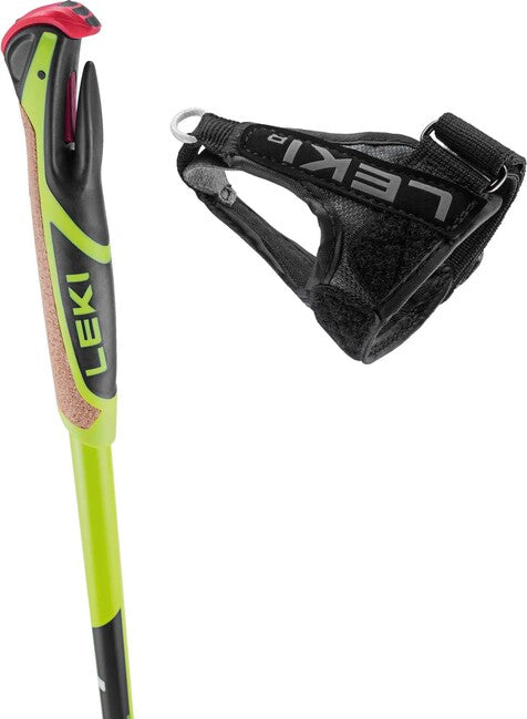 LEKI CC 450 Langlaufstöcke, neon-gelb/schwarz-weiß