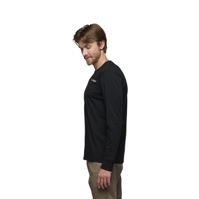Black Diamond Heritage Wordmark herren Langarm-T-shirt, schwarz