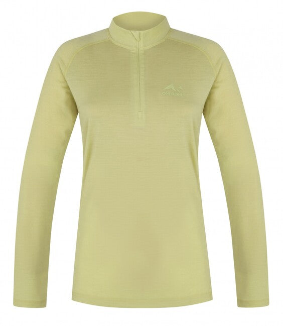 HUSKY Merow Zip damen thermo-shirt mit reißverschluss, hellgrün