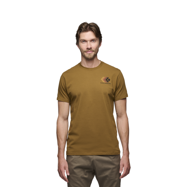 Black Diamond Faded herren kurzarm-T-shirt, dunkles curry
