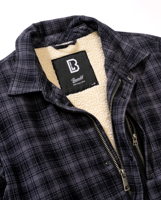 Brandit Classic Sherpa Jacke, anthra-schwarz