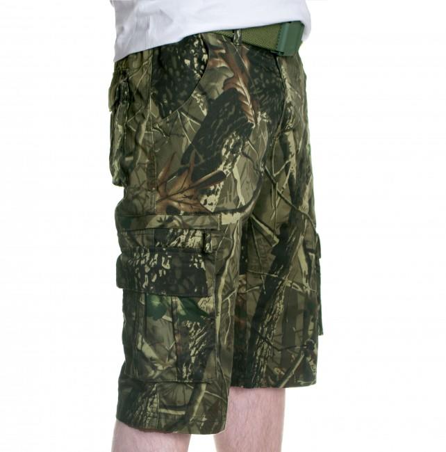 Loshan Leafy Real tree dunkel shorts