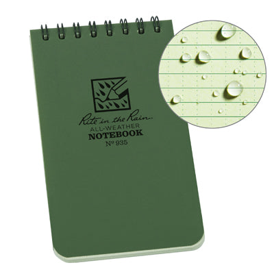 Rite in the Rain Nr. 935 All Weather Notebook Grün