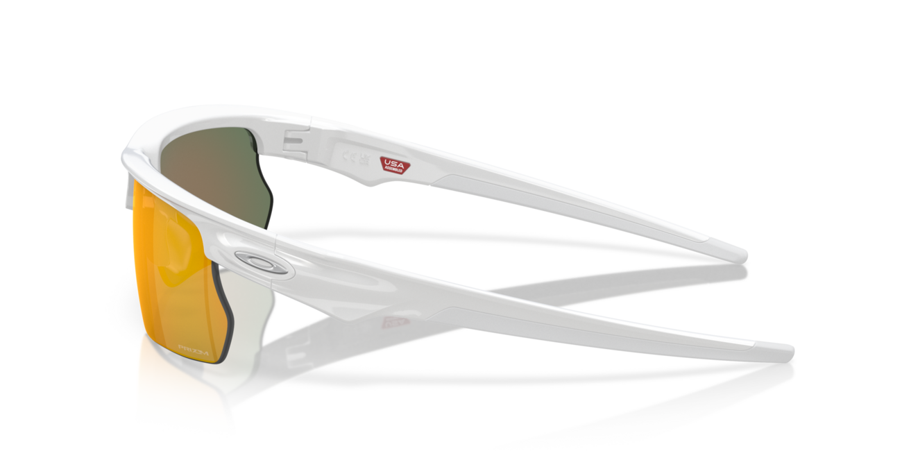 Oakley BISPHAERA sonnenbrille mit rahmen Polished White und mit dias Prizm Ruby 68