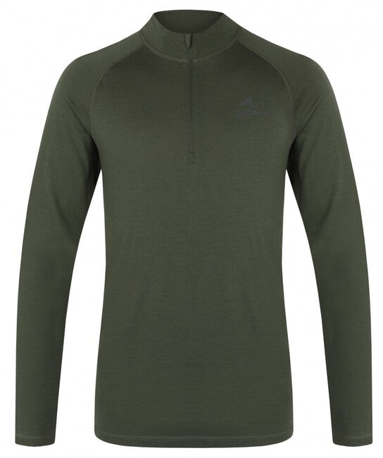HUSKY Merow Zip herren thermoshirt mit reißverschluss, grün