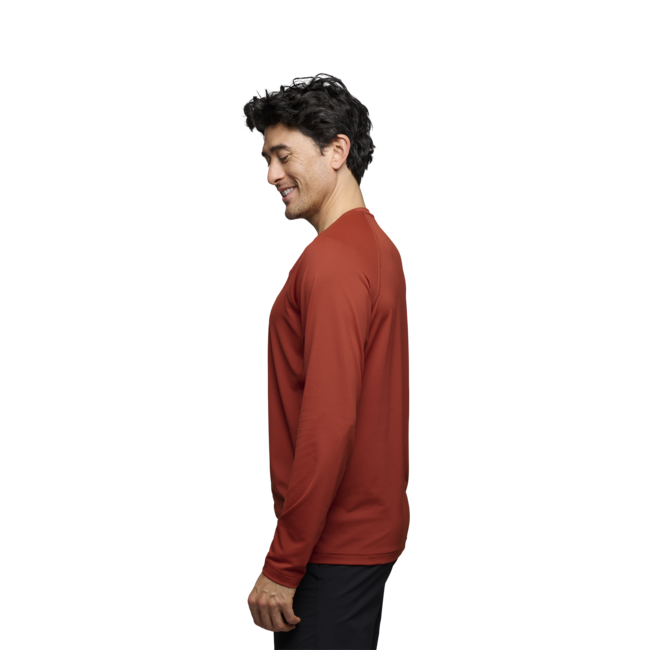Black Diamond Alpenglow Crew herren Langarm-T-shirt, burnt sienna