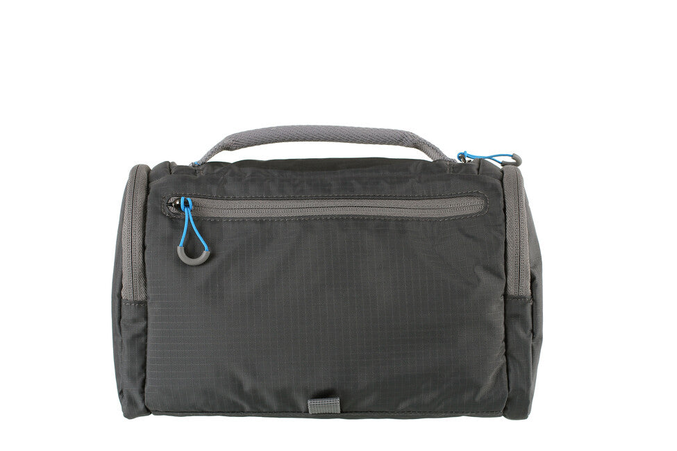 Lifeventure Reisetasche Nylon Wash Case mit abnehmbarem Spiegel grau