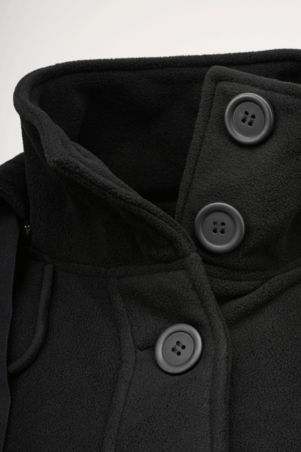 Brandit Square Fleece-Mantel, Schwarz