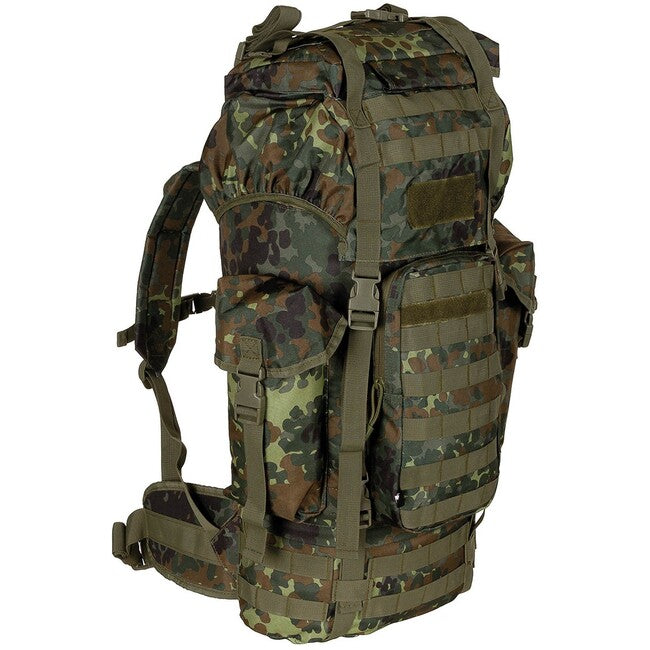 MFH MOLLE 65L Backpack, Aluminium Frame, BW Camo