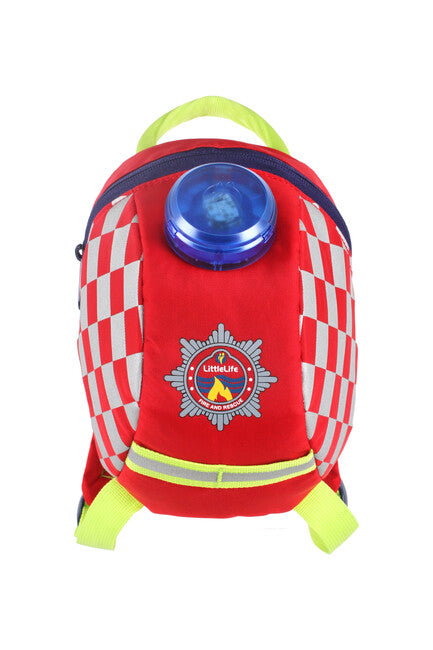 LittleLife Fire 2 L Blinklicht Notfallrucksack für Kleinkinder