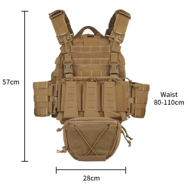 DRAGOWA Tactical Raven αμάνικο γιλέκο τακτικό, CP μαύρο