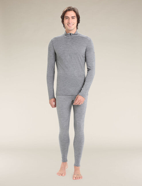 Icebreaker Oasis herren Thermo-Kapuzenpullover mit Reißverschluss 200, grau