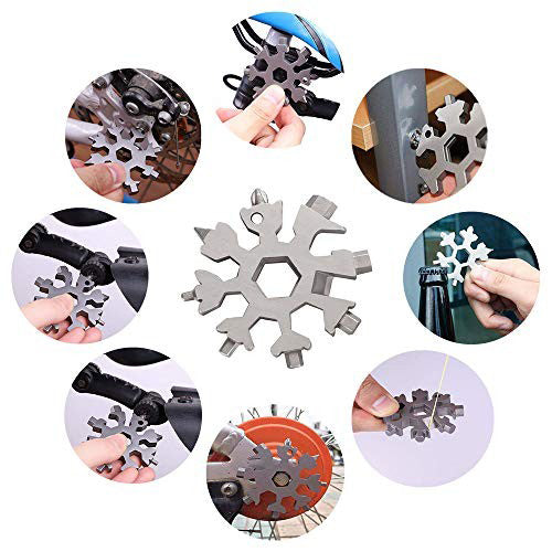BasicNature Schneeflocke 18 in 1 Schneeflocken-Multi-Tool