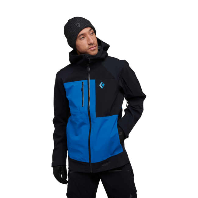 Black Diamond Recon Stretch Pro Shell men's ski jacket, schwarz-kingfisher