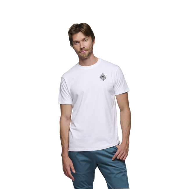 Black Diamond Mono Pocket herren Kurzarm-T-shirt, weiß