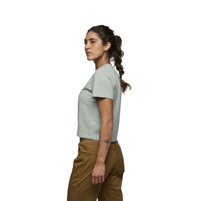 Black Diamond BD Stripe damen-Kurzarm-T-shirt, schaumgrün-lorbeergrün