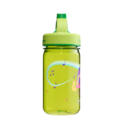 Nalgene Grip-n-Gulp Sustain 0,35 l mit Deckel grün, musikalischer Löwe