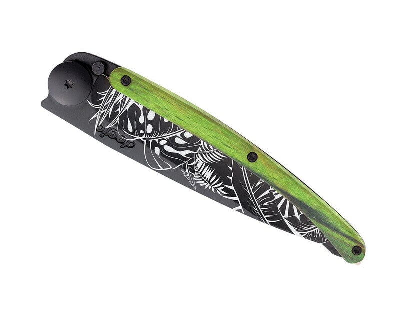 Deejo Tattoo schließmesser buche schwarzgrüne, jungle