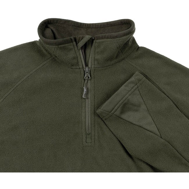 MFH Troyer Fleece Shirt, Olive Drab