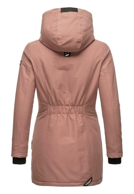Navahoo Blizzardstorm damen Winterjacke mit Kapuze, terrakotta