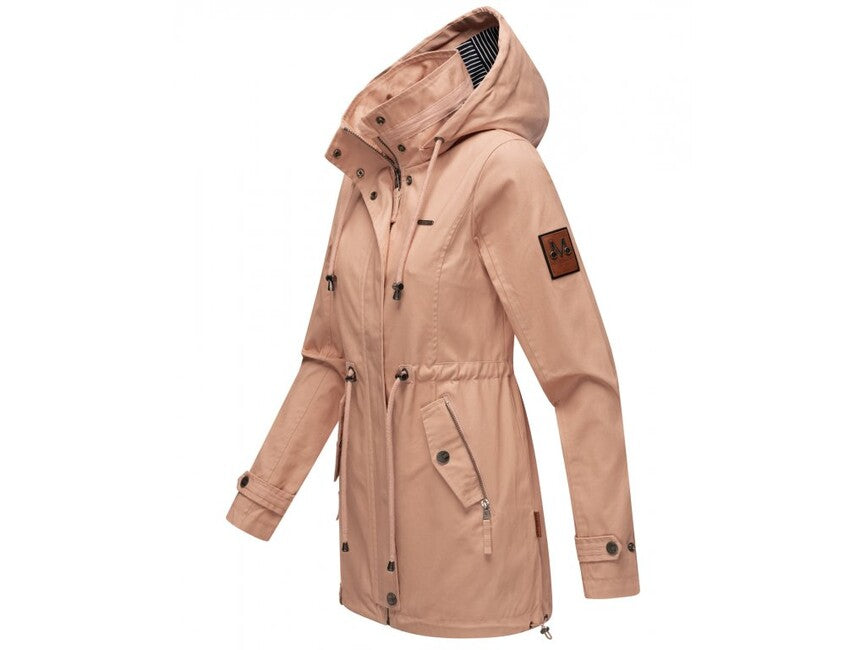 Marikoo Nyokoo damen-Übergangsjacke mit Kapuze, blassrosa